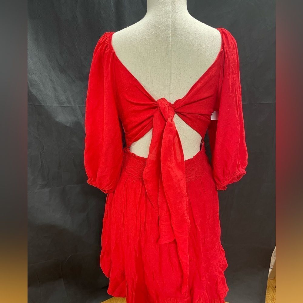 Poppy red summer sun dress - Picture 2 of 12